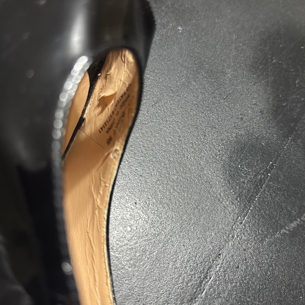 Cole‎ Haan Air Lainey patent leather peep-toe pumps in black, Size 9 B - Picture 7 of 8